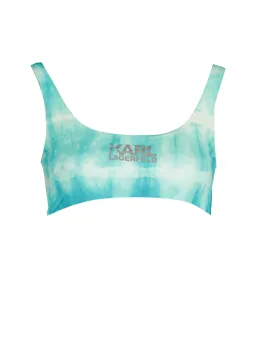 Karl Lagerfeld Beachwear: Azurblauer Einteiler mit Druck