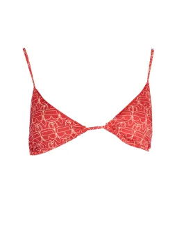 Karl Lagerfeld Triangel-Badeanzug: Luxus & Stil in Rot