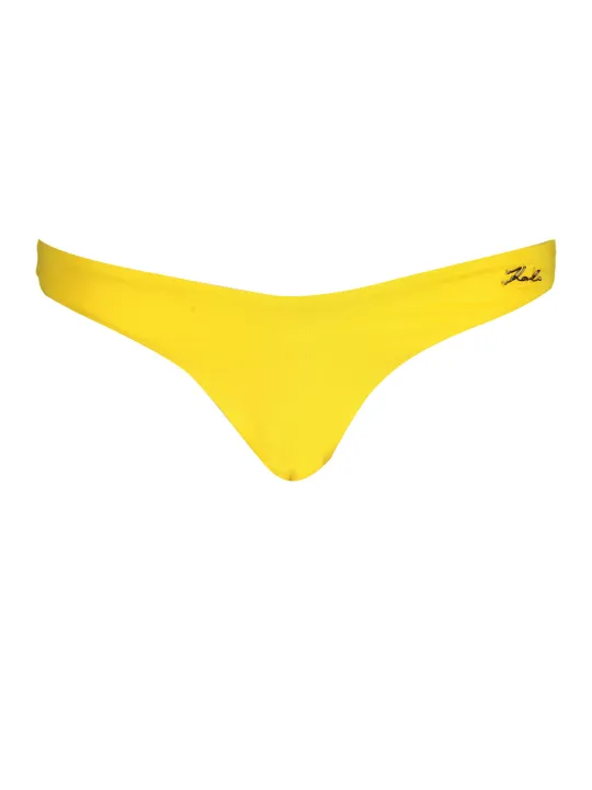"Karl Lagerfeld Beachwear Badeanzüge & Bikinis im Sale | **Karl Lagerfeld Beachwear KL22WBT01_GIALLO_YELLOW - Exklusiver Gelber Badeslip mit Luxuriöser Applikation** online kaufen"|Planet-Deluxe