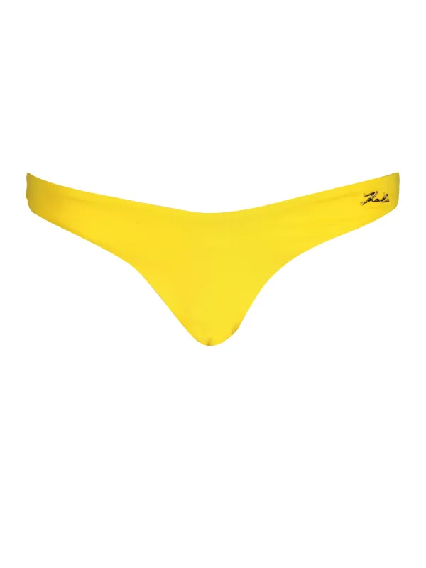 "Karl Lagerfeld Beachwear Badeanzüge & Bikinis im Sale | **Karl Lagerfeld Beachwear KL22WBT01_GIALLO_YELLOW - Exklusiver Gelber Badeslip mit Luxuriöser Applikation** online kaufen"|Planet-Deluxe