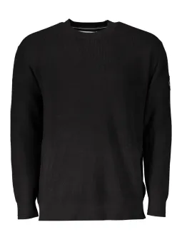 Calvin Klein Schwarzer Langarm-Pullover aus Baumwolle