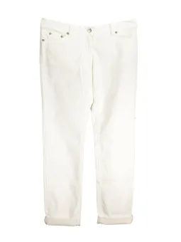 Fred Perry Slim Fit Herrenhose Weiß - Stilvoll & Modern