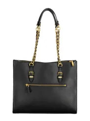 "Exklusive GUESS Leder Tasche: Schwarz & Gold Akzente"