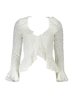 Desigual Bluse: V-Ausschnitt & Kontrastdetails - Hemden