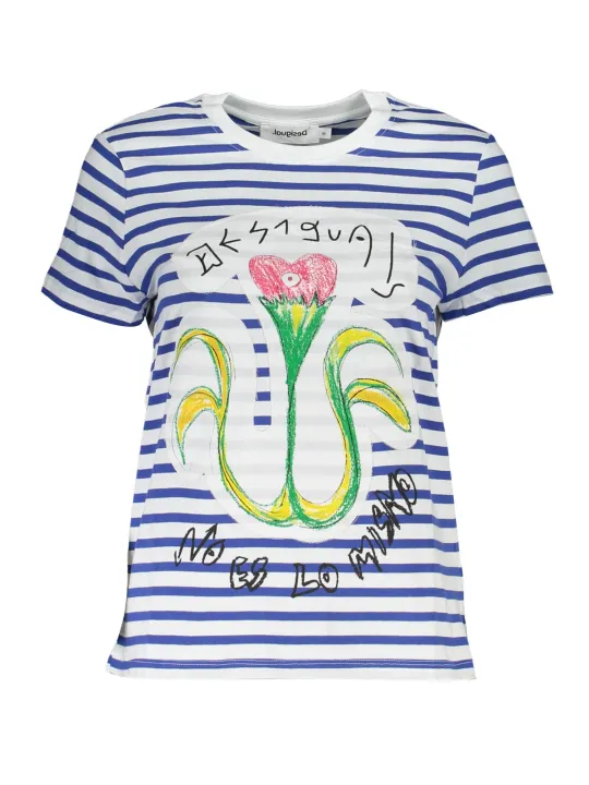 "Desigual Startseite im Sale | KURZARM-T-SHIRT FÜR DAMEN BLAU DESIGUAL online kaufen"|Planet-Deluxe