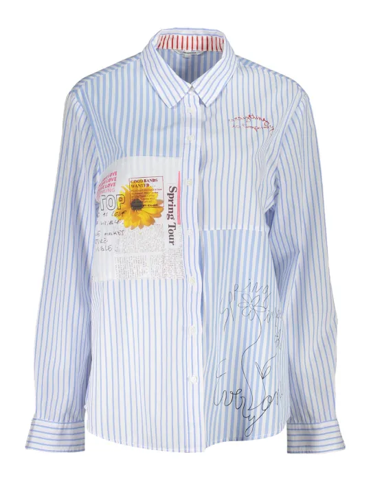 "Desigual Startseite im Sale | DESIGUAL HELLBLAUES LANGARM-HEMD FÜR DAMEN online kaufen"|Planet-Deluxe