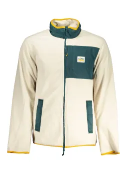 Beiges Vans Fleece-Sweatshirt mit Taschen & Kontrastdetails