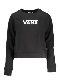 Vans Schwarzes Cropped Sweatshirt mit Weißem Logo - Streetstyle