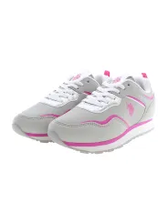 "U.S. POLO BEST PRICE Sneakers im Sale | "U.S. Polo Grau Sneaker mit pinken Akzenten" online kaufen"|Planet-Deluxe