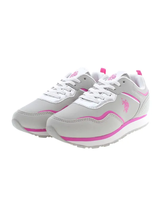 "U.S. POLO BEST PRICE Sneakers im Sale | "U.S. Polo Grau Sneaker mit pinken Akzenten" online kaufen"|Planet-Deluxe