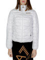Weiße Ea7 Pufferjacke mit Logo