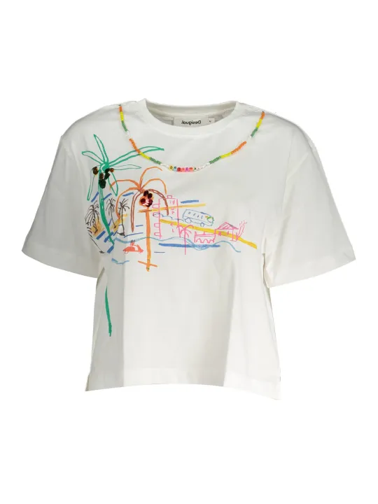 "Desigual Startseite im Sale | KURZARM-T-SHIRT DAMEN DESIGUAL WEIß online kaufen"|Planet-Deluxe