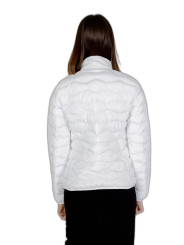 Weiße Ea7 Pufferjacke aus Nylon