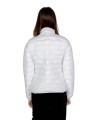Weiße Ea7 Pufferjacke aus Nylon