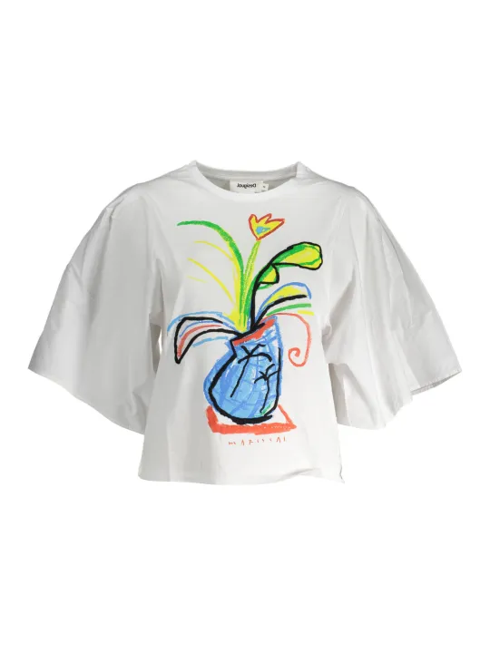 "Desigual T-Shirts im Sale | Desigual Sommer T-Shirt mit Aufdruck und Stickerei online kaufen"|Planet-Deluxe