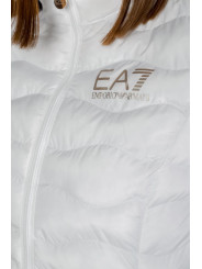 EA7 weiße Pufferjacke mit Logo