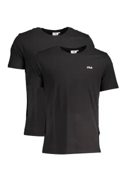 Fila Doppelpack Bio-Baumwolle T-Shirts Schwarz
