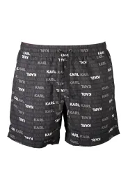 "Karl Lagerfeld Beachwear Badehosen im Sale | Karl Lagerfeld Schwarze Luxus-Badeshorts online kaufen"|Planet-Deluxe