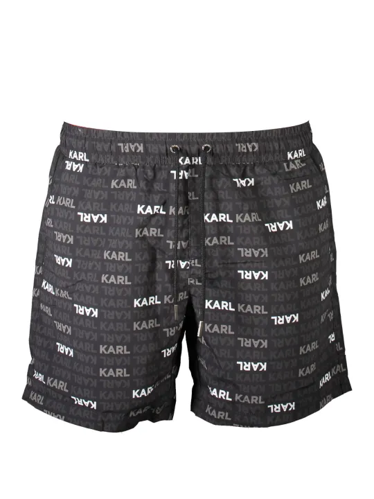 "Karl Lagerfeld Beachwear Badehosen im Sale | Karl Lagerfeld Schwarze Luxus-Badeshorts online kaufen"|Planet-Deluxe