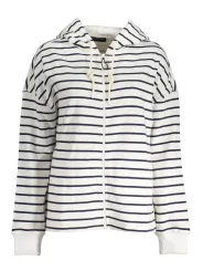 "North Sails Startseite im Sale | NORTH SAILS WEISSES SWEATSHIRT MIT REISSVERSCHLUSS FÜR FRAUEN online kaufen"|Planet-Deluxe