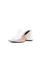 Weiße Damen Sandalette mit Absatz