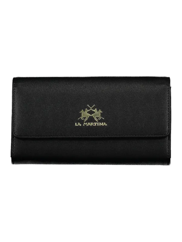 Elegante LA MARTINA Geldbörse in Schwarz - LMPD01157T