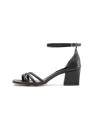 Schwarze Riemchen Sandalette mit Blockabsatz