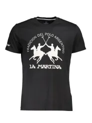 "LA MARTINA T-Shirts im Sale | LA MARTINA SCHWARZES MANN-KURZARM-T-SHIRT online kaufen"|Planet-Deluxe