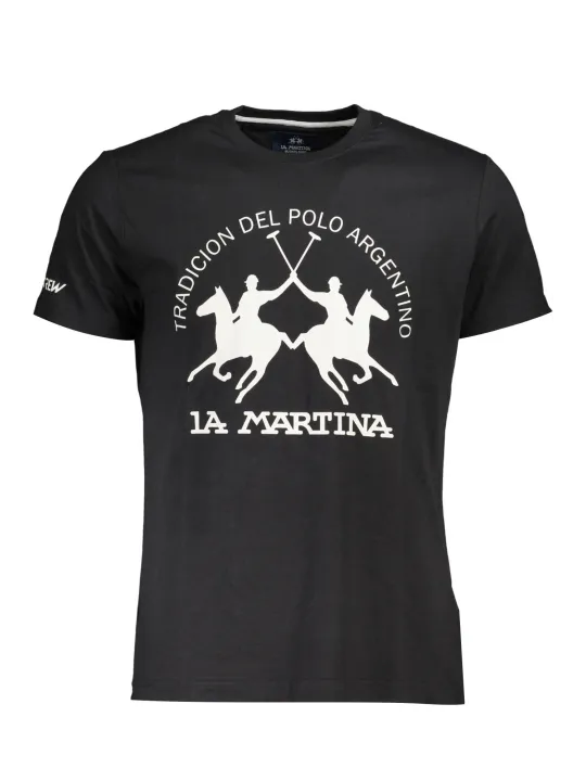 "LA MARTINA T-Shirts im Sale | LA MARTINA SCHWARZES MANN-KURZARM-T-SHIRT online kaufen"|Planet-Deluxe