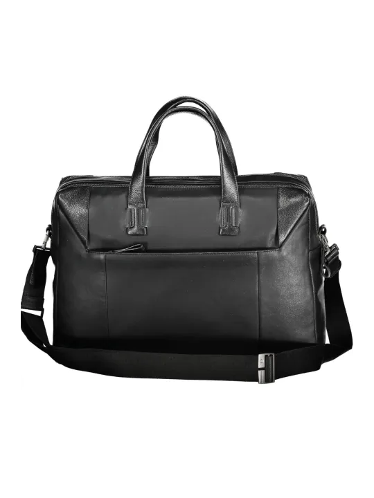 "PIQUADRO Einzelstücke & Seltenheiten im Sale | PIQUADRO Elegante Leder-Aktentasche Schwarz online kaufen"|Planet-Deluxe