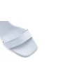 Blaues flaches Sandalette mit Riemchen