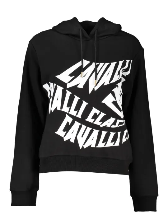 "Cavalli Class Startseite im Sale | CAVALLI CLASS SCHWARZES SWEATSHIRT OHNE REISSVERSCHLUSS online kaufen"|Planet-Deluxe