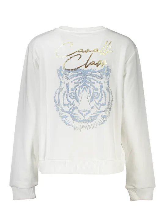 "Cavalli Class Sweatshirts im Sale | Cavalli Class Lux Sweatshirt Weiß online kaufen"|Planet-Deluxe