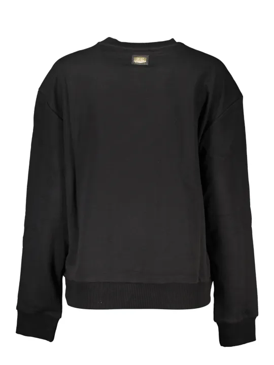 Cavalli Class Sweatshirt: Schwarz mit Pinkem Logo, Elegant
