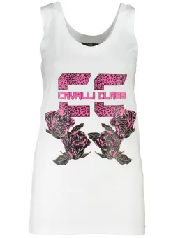 "Cavalli Class Weißes T-Shirt - Stilvoll und Elegant"