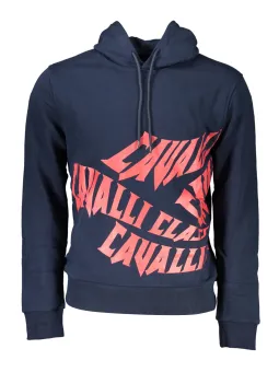 "Cavalli Class Hoodie Blau - Eleganz für Herren"
