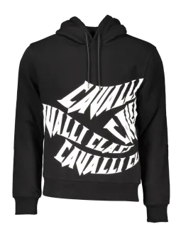 Cavalli Class Nero Hoodie - Stilvoller Herrenkomfort