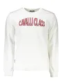 "Cavalli Class Sweatshirts im Sale | Cavalli Class Weißes Baumwoll-Sweatshirt mit Rotem Logo online kaufen"|Planet-Deluxe