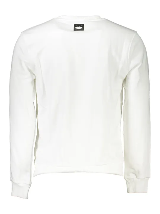 "Cavalli Class Sweatshirts im Sale | Cavalli Class Weißes Baumwoll-Sweatshirt mit Rotem Logo online kaufen"|Planet-Deluxe