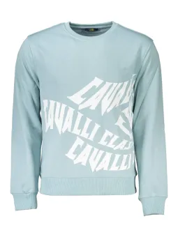 "Cavalli Class Azurro Herren Sweatshirt – Stil & Komfort"