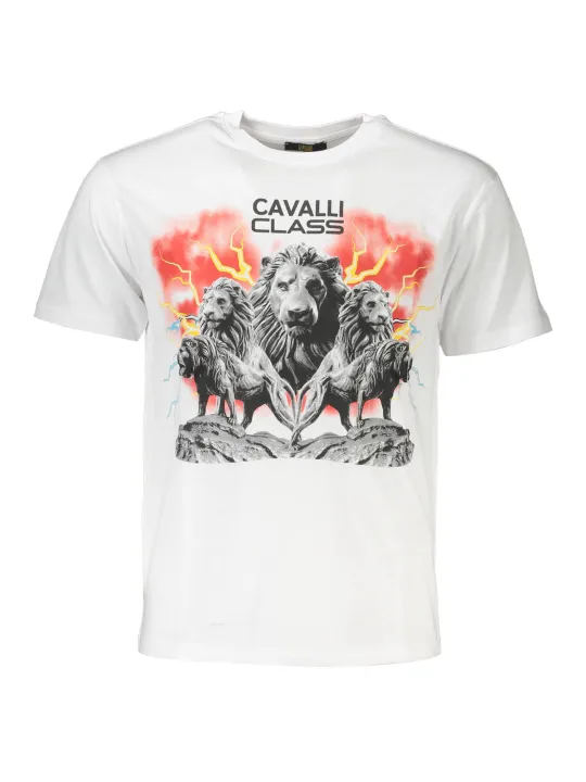 "Cavalli Class T-Shirts im Sale | CAVALLI CLASS T-SHIRT KURZARM HERREN WEISS online kaufen"|Planet-Deluxe