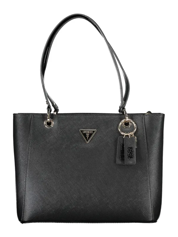GUESS JEANS Schwarze Ledertasche Urban Chic – Einzigartig GUESS JEANS Schwarze Ledertasche Urban Chic – Einzigartig