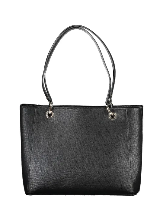 GUESS JEANS Schwarze Ledertasche Urban Chic – Einzigartig