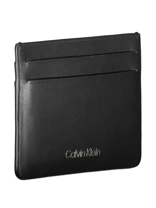 "Calvin Klein Brieftaschen im Sale | Calvin Klein Leder Kartenetui Schwarz Minimalistisch online kaufen"|Planet-Deluxe