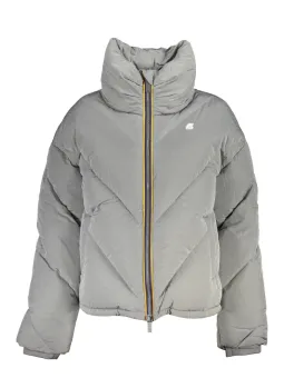 K-WAY Langarmjacke Grau-Silber: Stil & Funktion in Einem