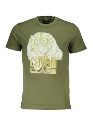 "Cavalli Class T-Shirts im Sale | Cavalli Class Grün Kurzarm T-Shirt online kaufen"|Planet-Deluxe