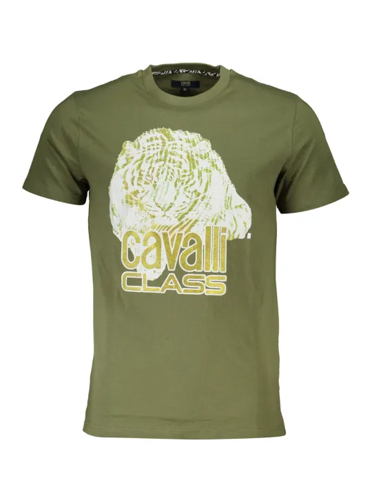 "Cavalli Class T-Shirts im Sale | Cavalli Class Grün Kurzarm T-Shirt online kaufen"|Planet-Deluxe