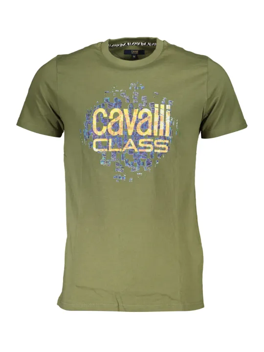 "Cavalli Class T-Shirts im Sale | Cavalli Class QXT61X-JD060_VERDE_04050 Grün online kaufen"|Planet-Deluxe