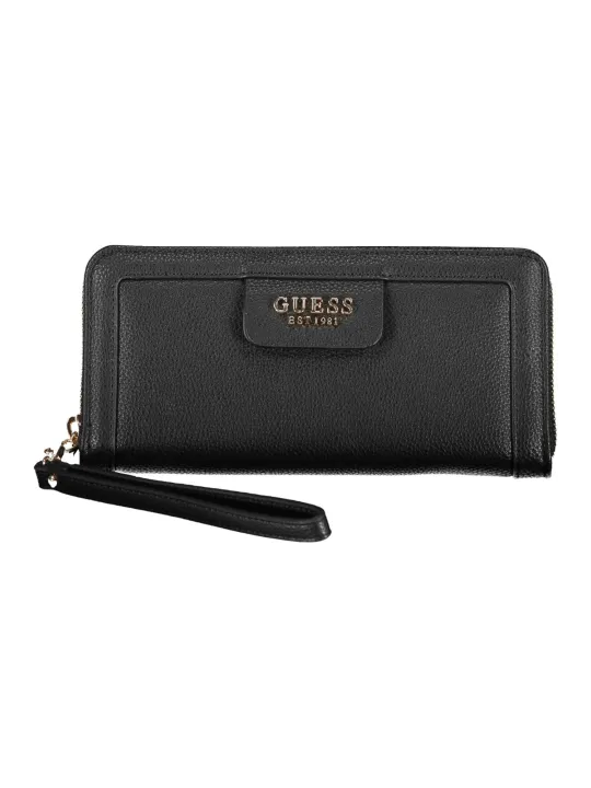 GUESS Damen Geldbörse Schwarz - 5 Fächer, Elegantes Design GUESS Damen Geldbörse Schwarz - 5 Fächer, Elegantes Design