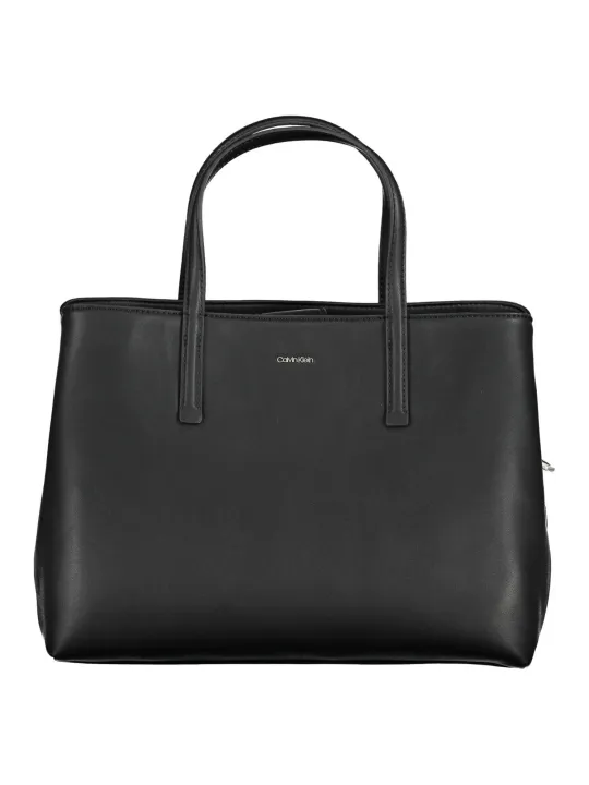 "Calvin Klein Einzelstücke & Seltenheiten im Sale | Calvin Klein Elegante Schwarze Lederhandtasche online kaufen"|Planet-Deluxe